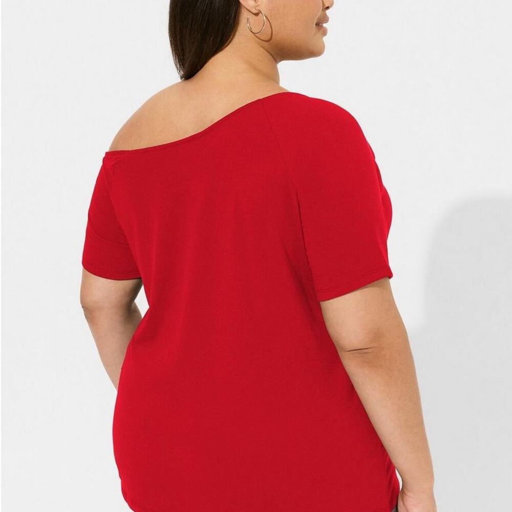 White birch red off shoulder top size XL